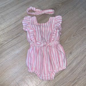 Jessica Simpson 6-9 month striped outfit